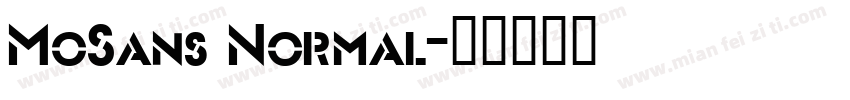 MoSans Normal字体转换